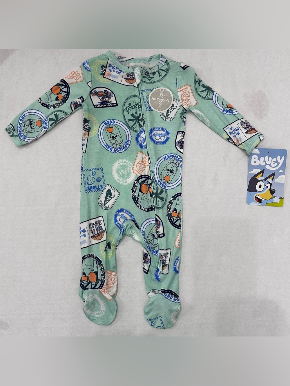 Bluey Baby Boy Cozy and Comfortable
Viscose 2-Way Zip Footed 1 pc Sleep N
Play